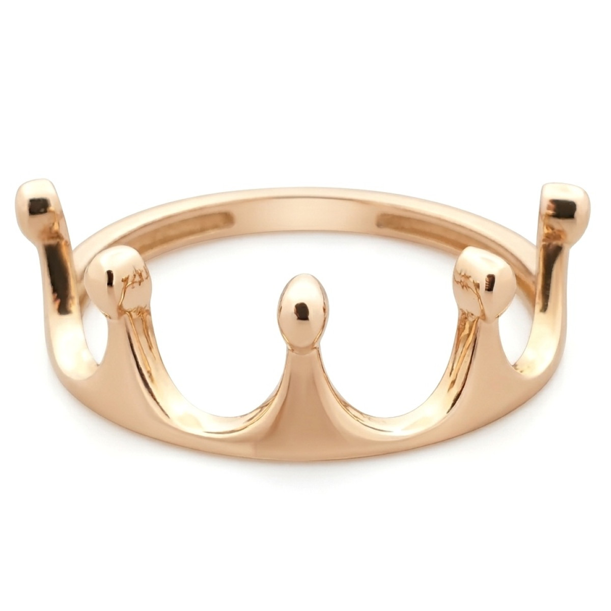 Golden Ring "Crown" (1942), Without Gemstones, Gold type: 585, Item in the photo weight: 1.06 g - Jewelry online
