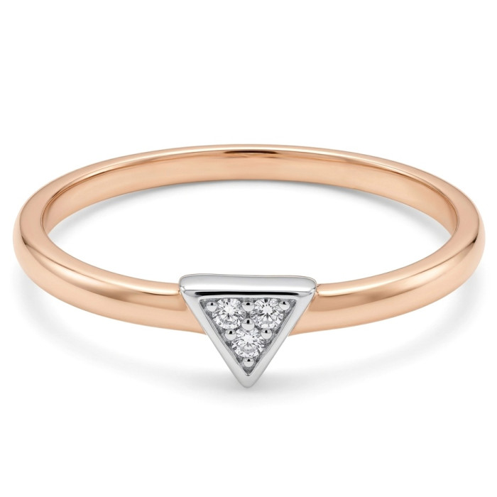 Minimalistinis auksinis žiedas su akutėmis (1958)