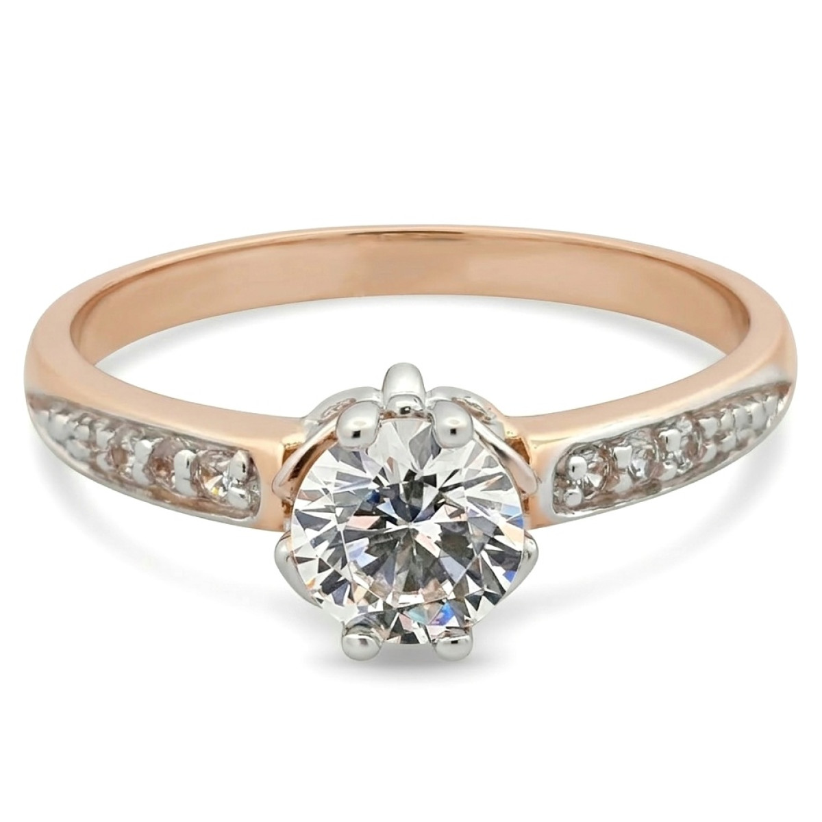 Women's gold ring with zirconia eyes (1970), With Gemstones, Gold type: 585, Item in the photo weight: 2.04 g, Gemstone: Zircon - Jewelry online