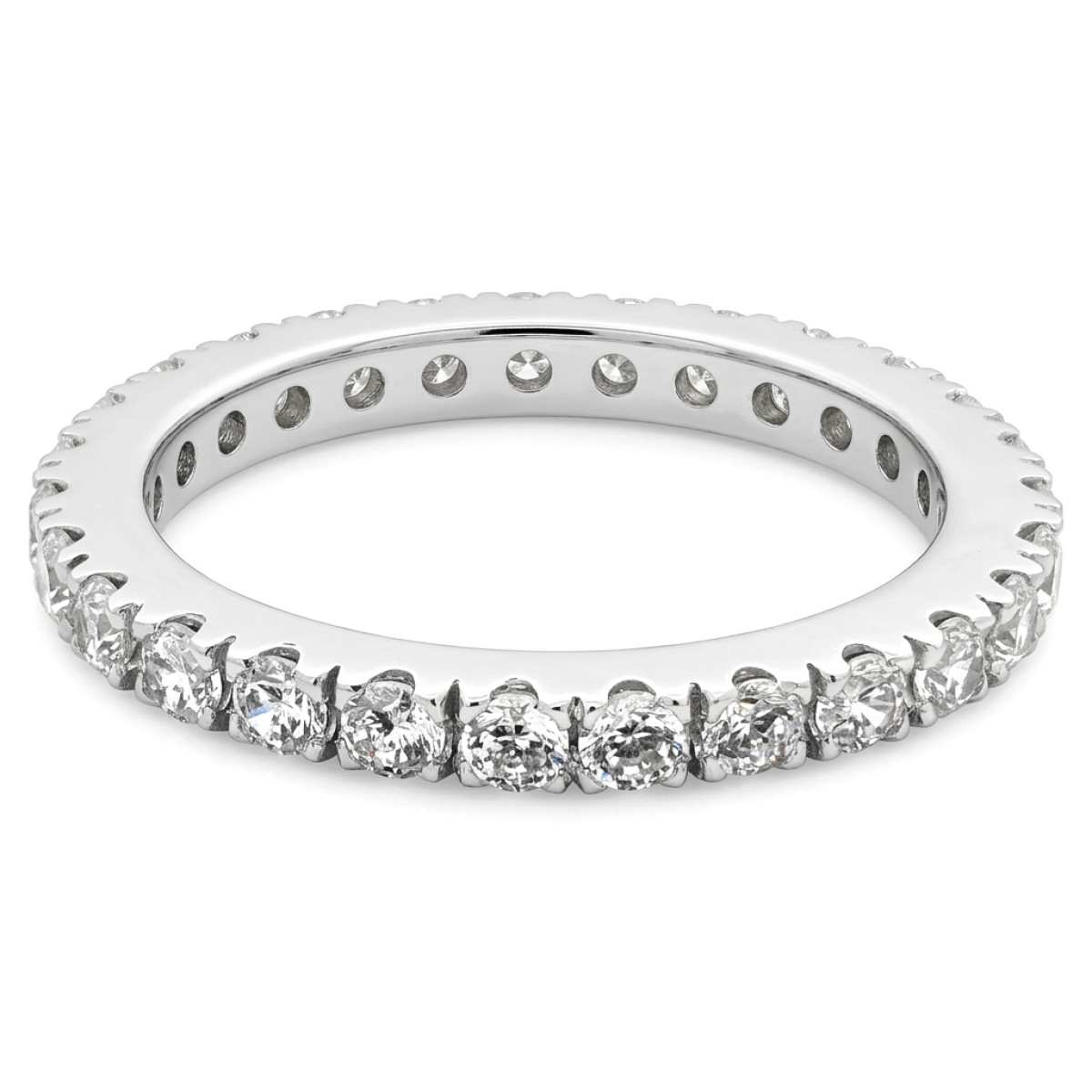 White gold zircon eyelet row (2076), With Gemstones, Gold type: 585, Item in the photo weight: 2.18 g, Gemstone: Zircon - Jewelry online