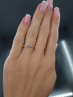  Ring with topaz "Sky Blue" 2