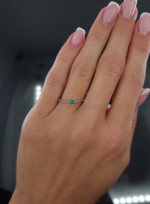  Ring with diamond "Beauty of Greenery" 2