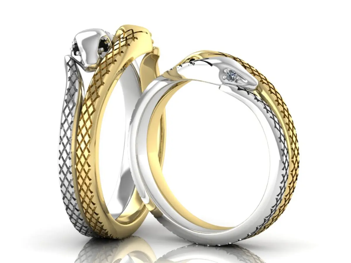 Vestuviniai žiedai "Gyvatės"